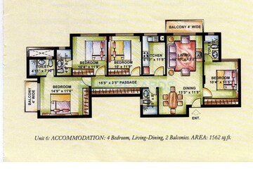  4 BHK Apartment at DLF The Princeton Estate, Golf Course Road – for Rent