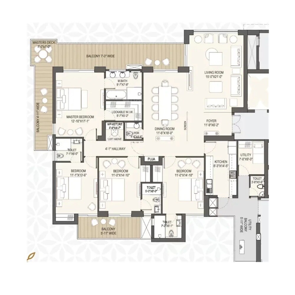 4 BHK 4200 Sq. Ft. Apartment