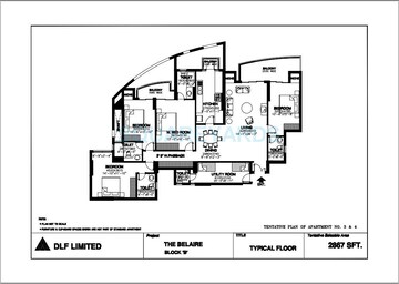  4 BHK Apartment at DLF The Belaire, Sector 54 – for Rent