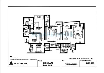  4 BHK Apartment at DLF The Belaire, Sector 54 – for Sale