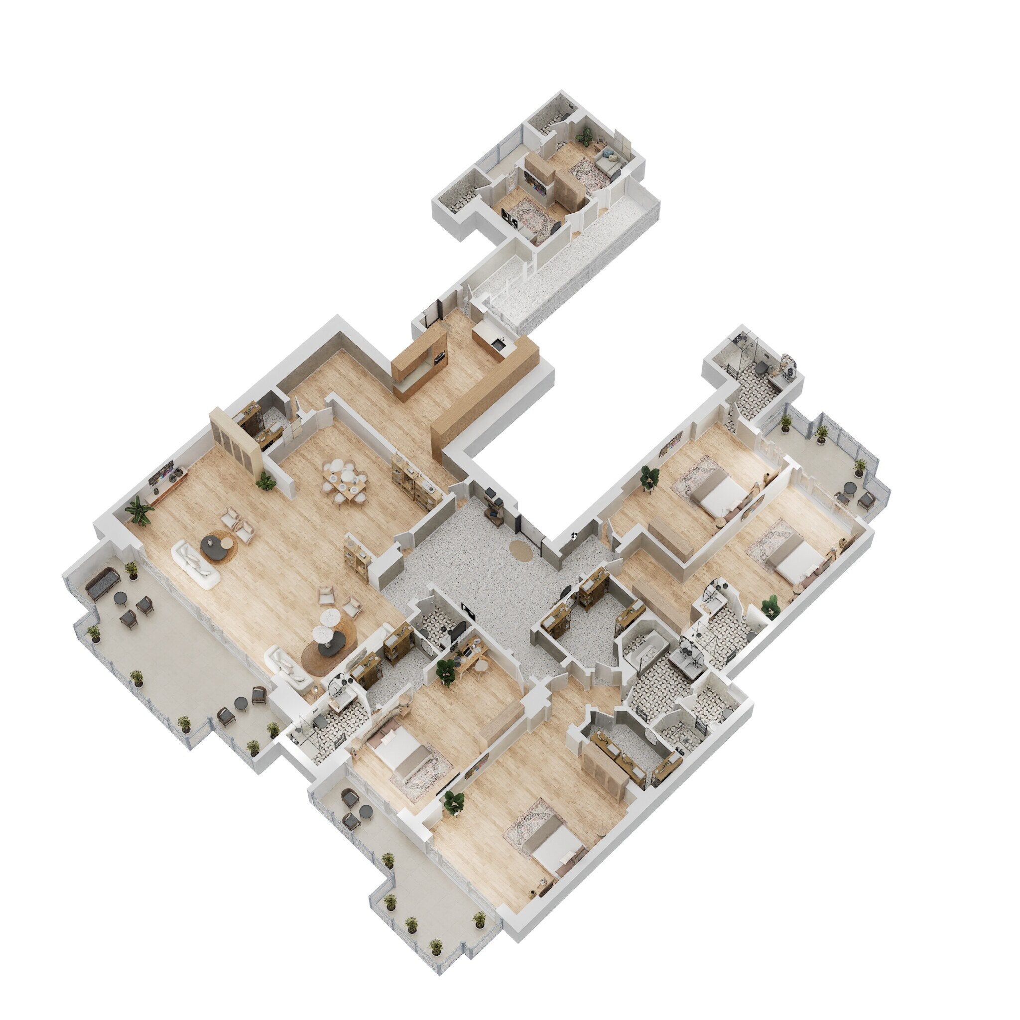 4 BHK 7400 Sq. Ft. Apartment