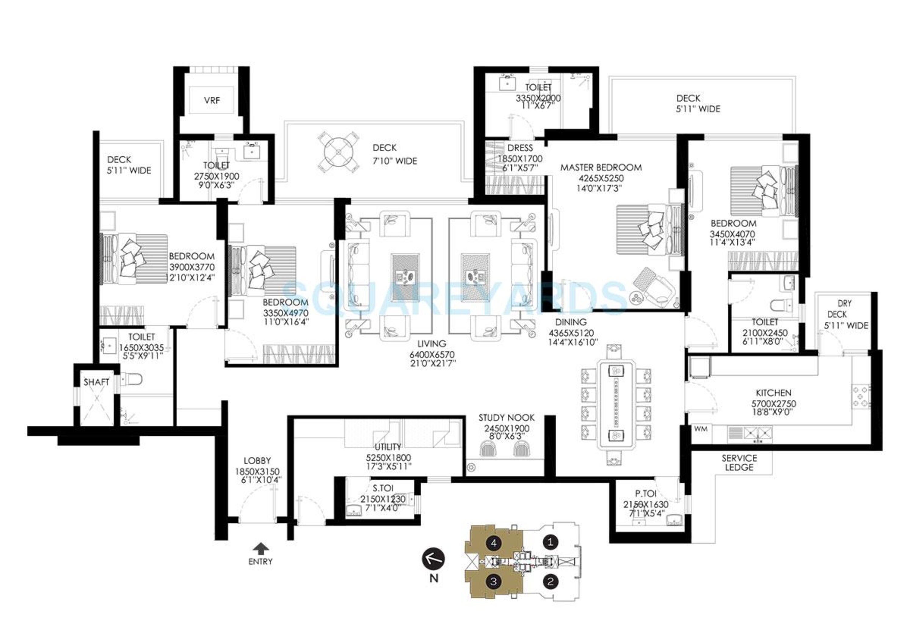 dlf the crest apartment 4bhk 3497sqft 1