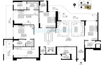 4 BHK Apartment at DLF The Crest, Sector 54 – for Rent