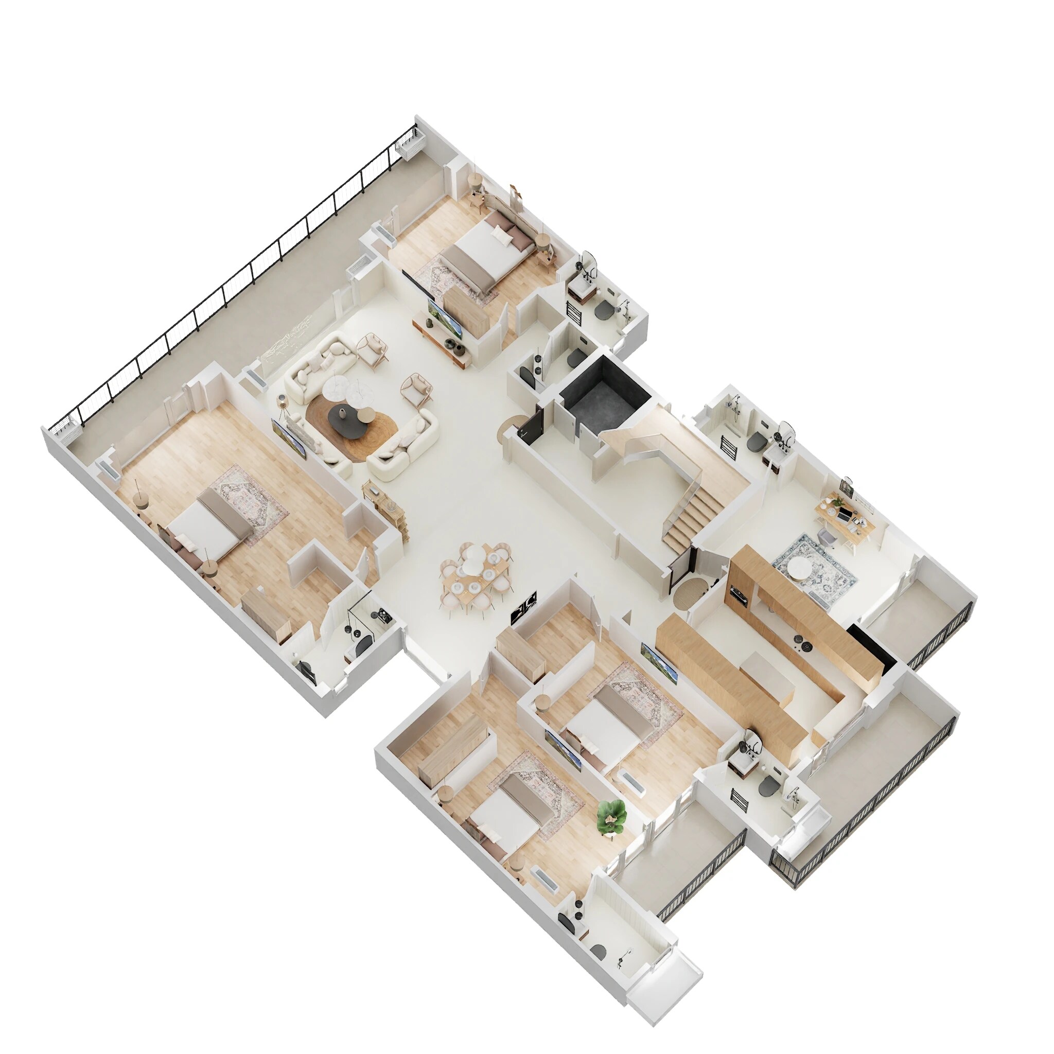 Floor plan of 5 BHK 4527 Sq. Ft. Ind Floor in DLF The Grove, Gurgaon