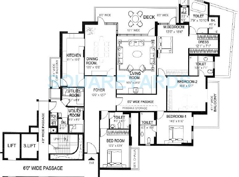 4 BHK 3868 Sq. Ft. Apartment in DLF The Pinnacle