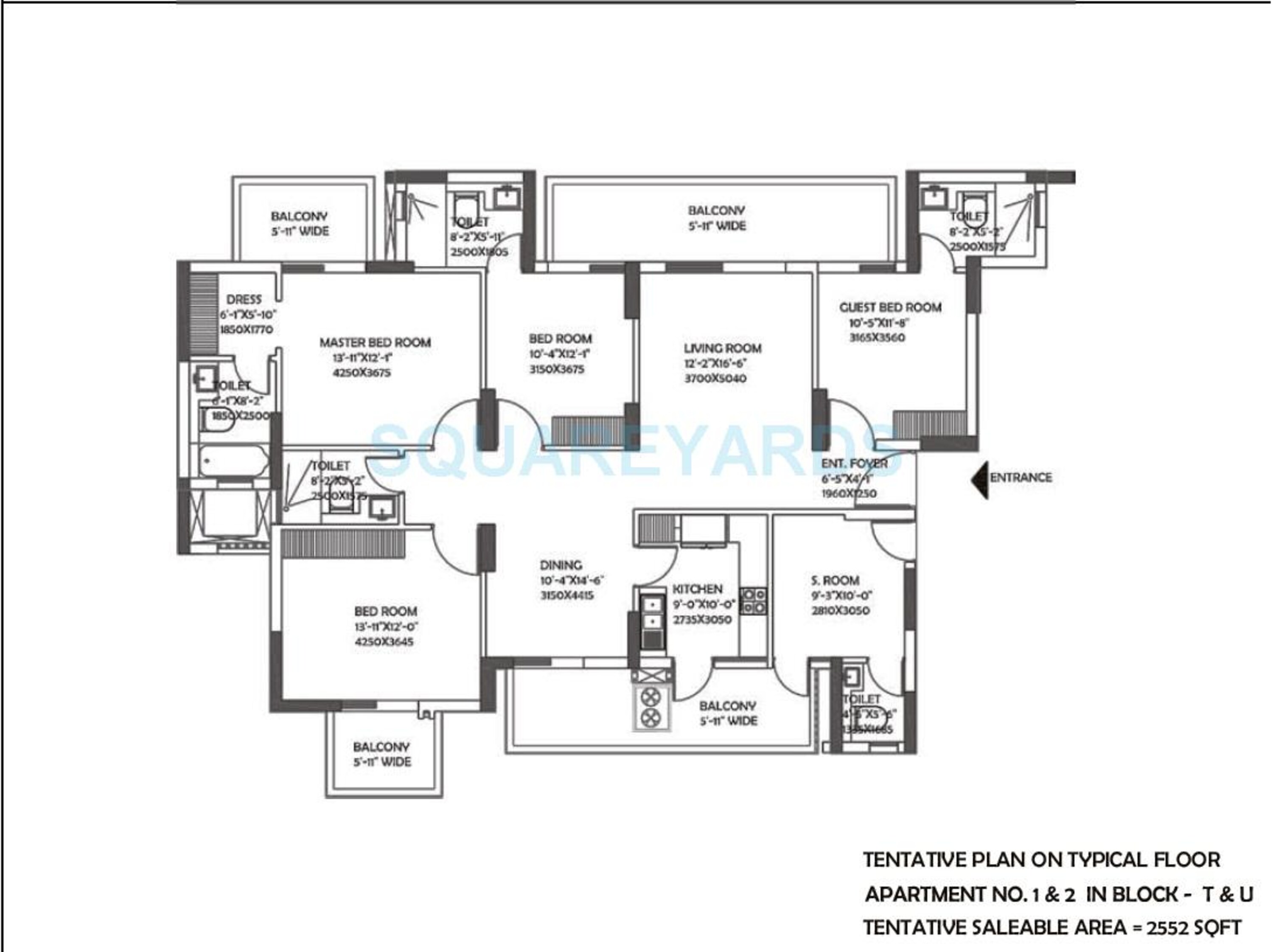 dlf the ultima apartment 4bhk 2552sqft 1