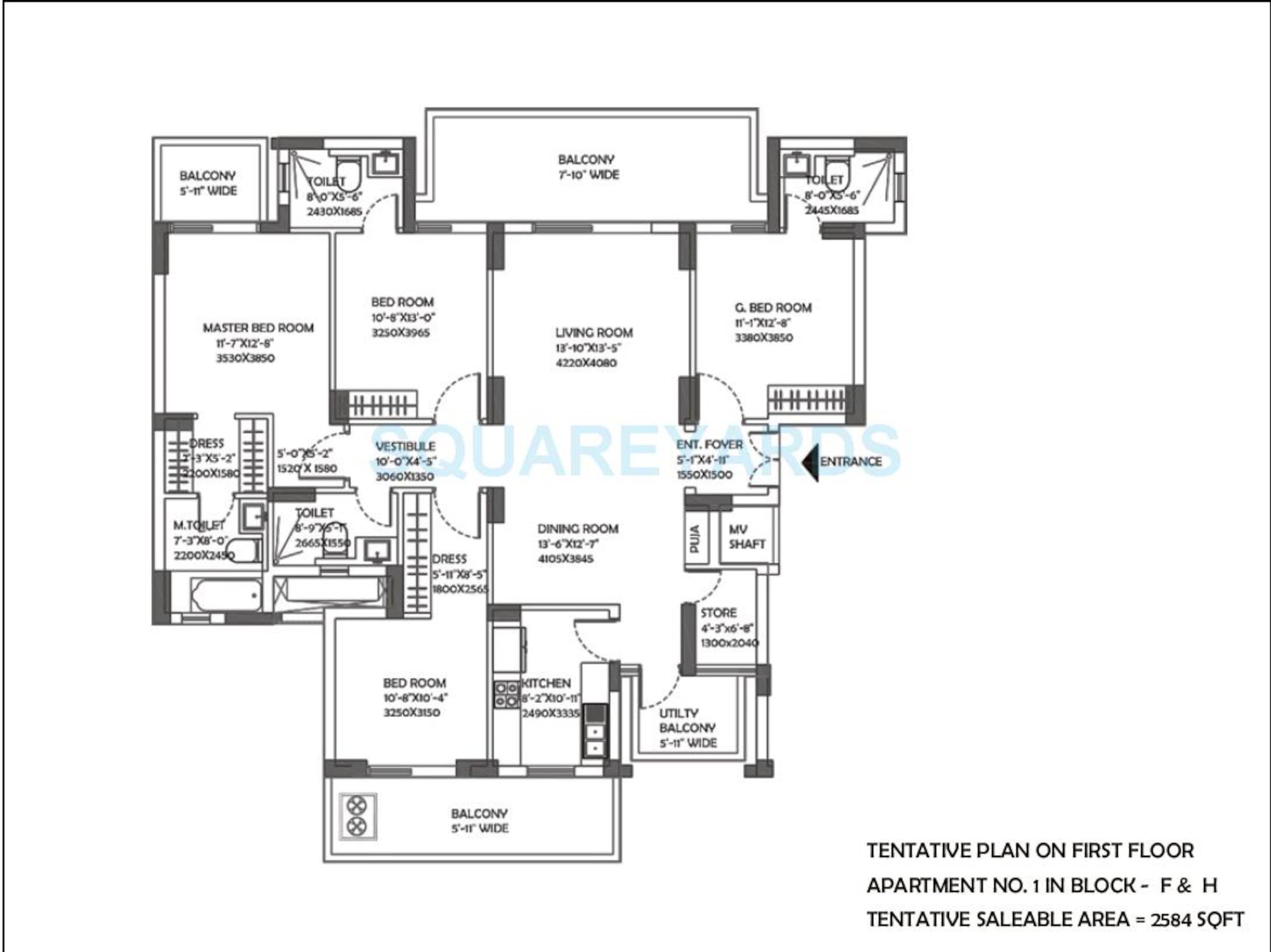 dlf the ultima apartment 4bhk 2584sqft 1
