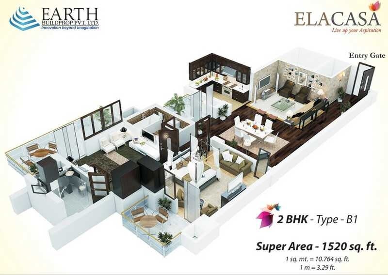 2 BHK 1520 Sq. Ft. Apartment