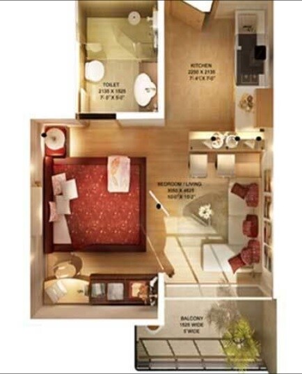 495 Sq. Ft. Studio