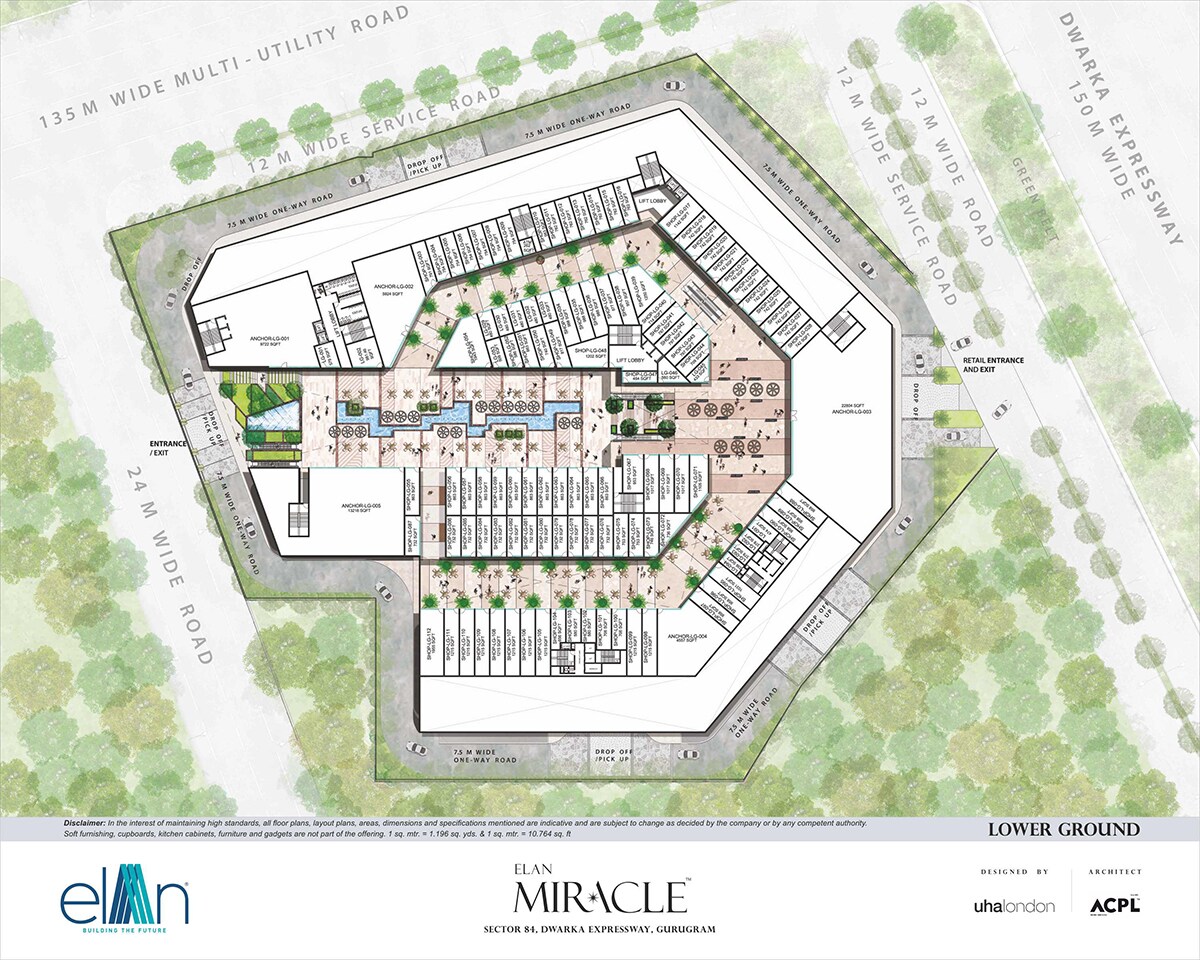 Floor plan of 200 Sq. Ft. Retail Shop in Elan Miracle, Gurgaon