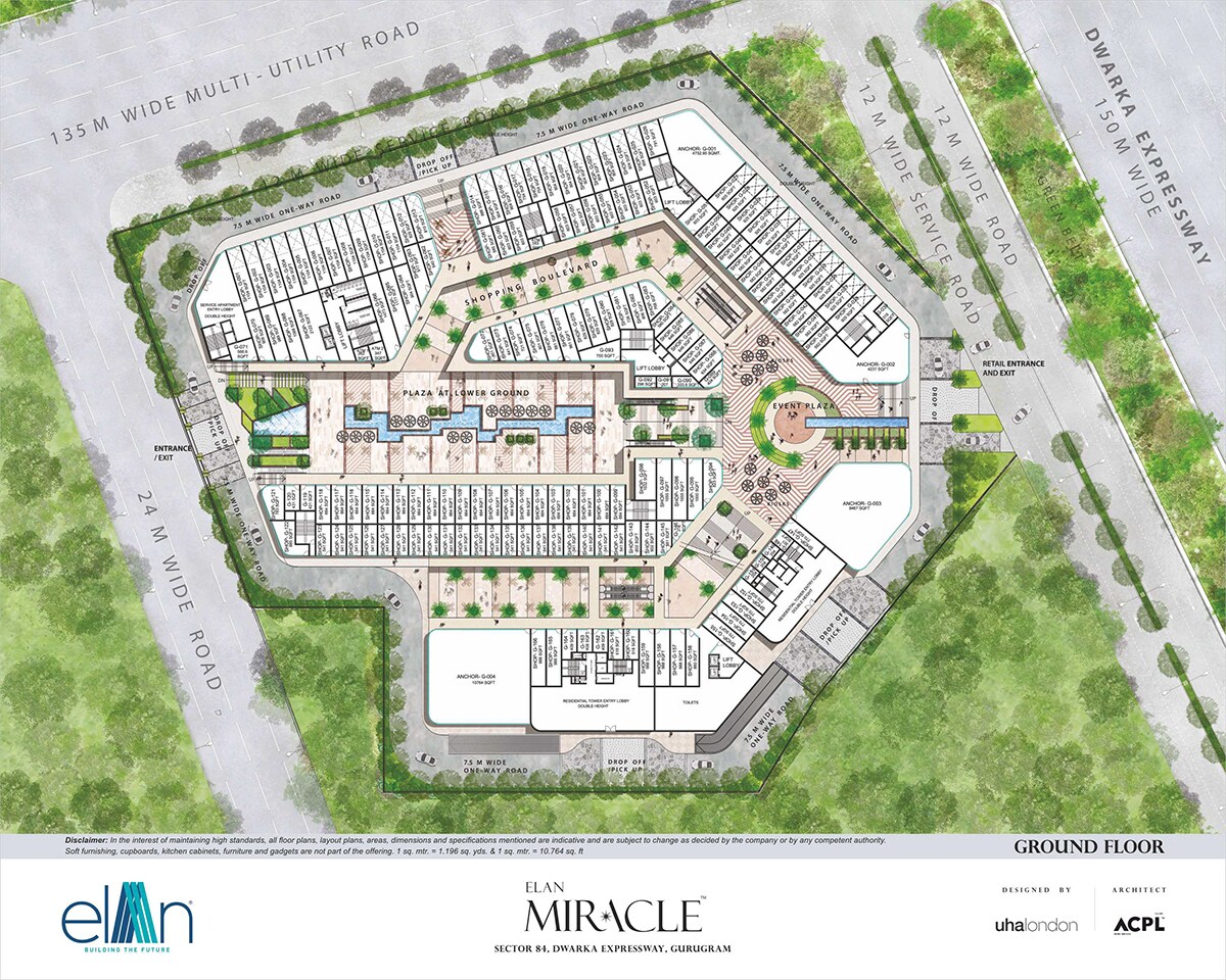 Floor plan of 300 Sq. Ft. Retail Shop in Elan Miracle, Gurgaon