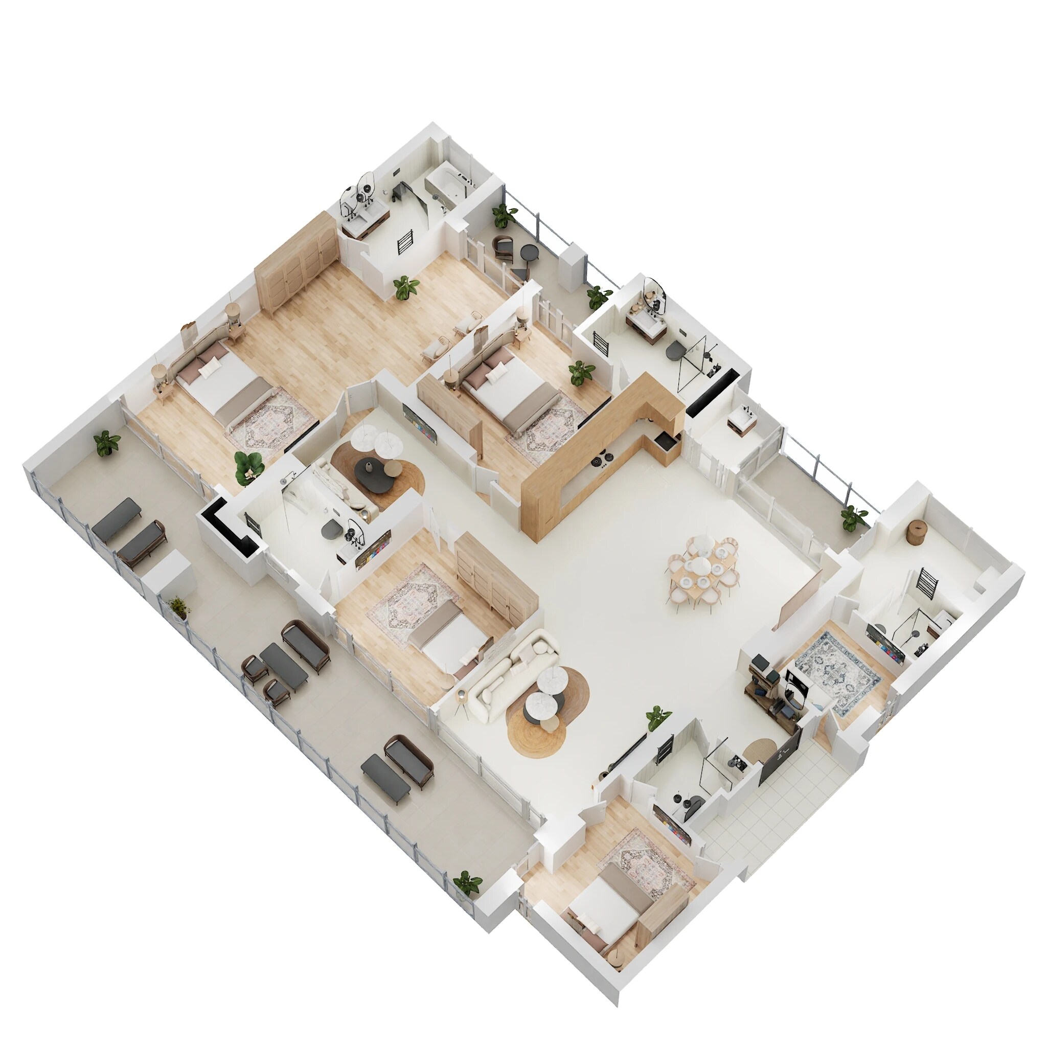 Floor plan of 4 BHK Apartment - 4223 sq. ft. in Elan The Emperor, Gurgaon