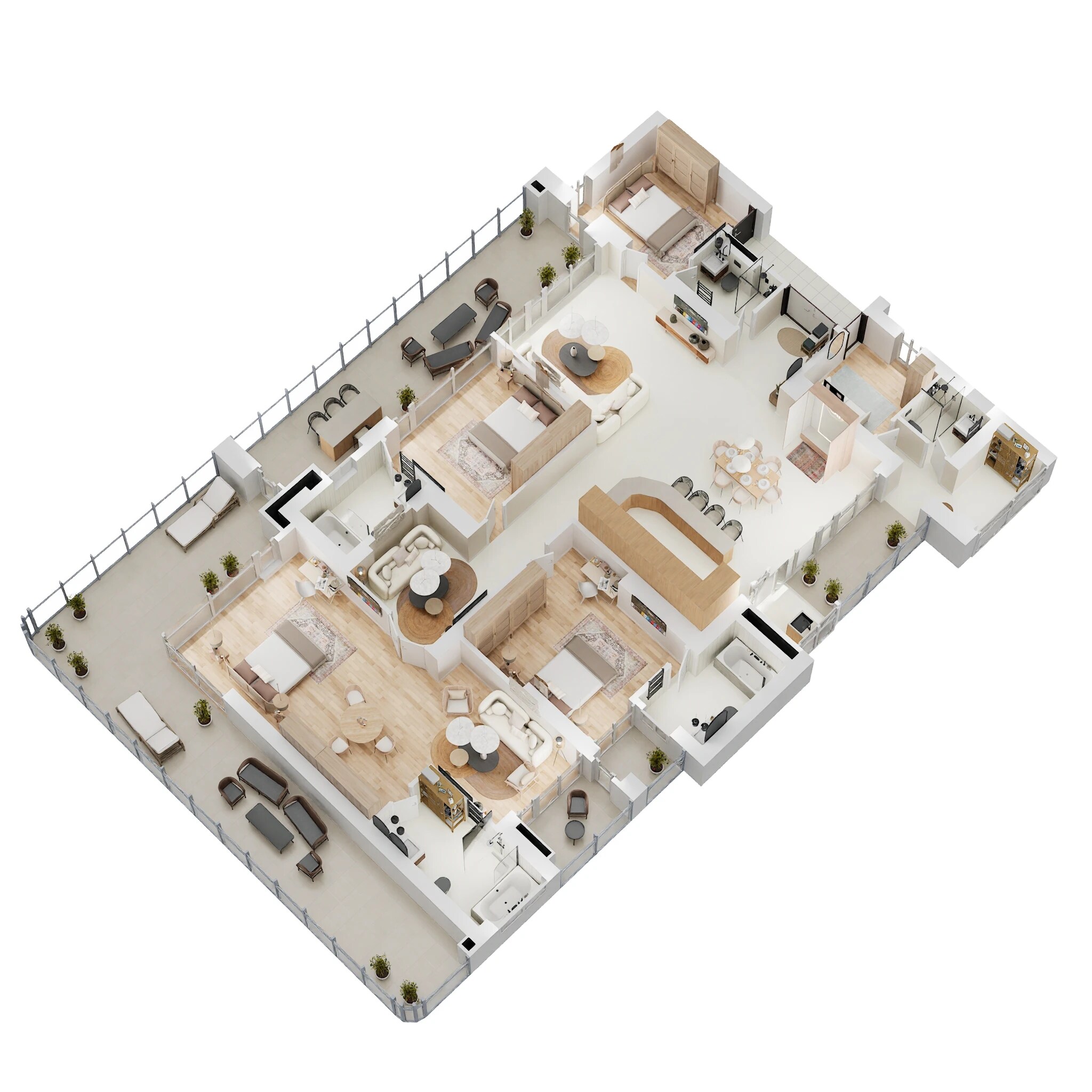 Floor plan of 4 BHK Apartment - 4640 sq. ft. in Elan The Emperor, Gurgaon