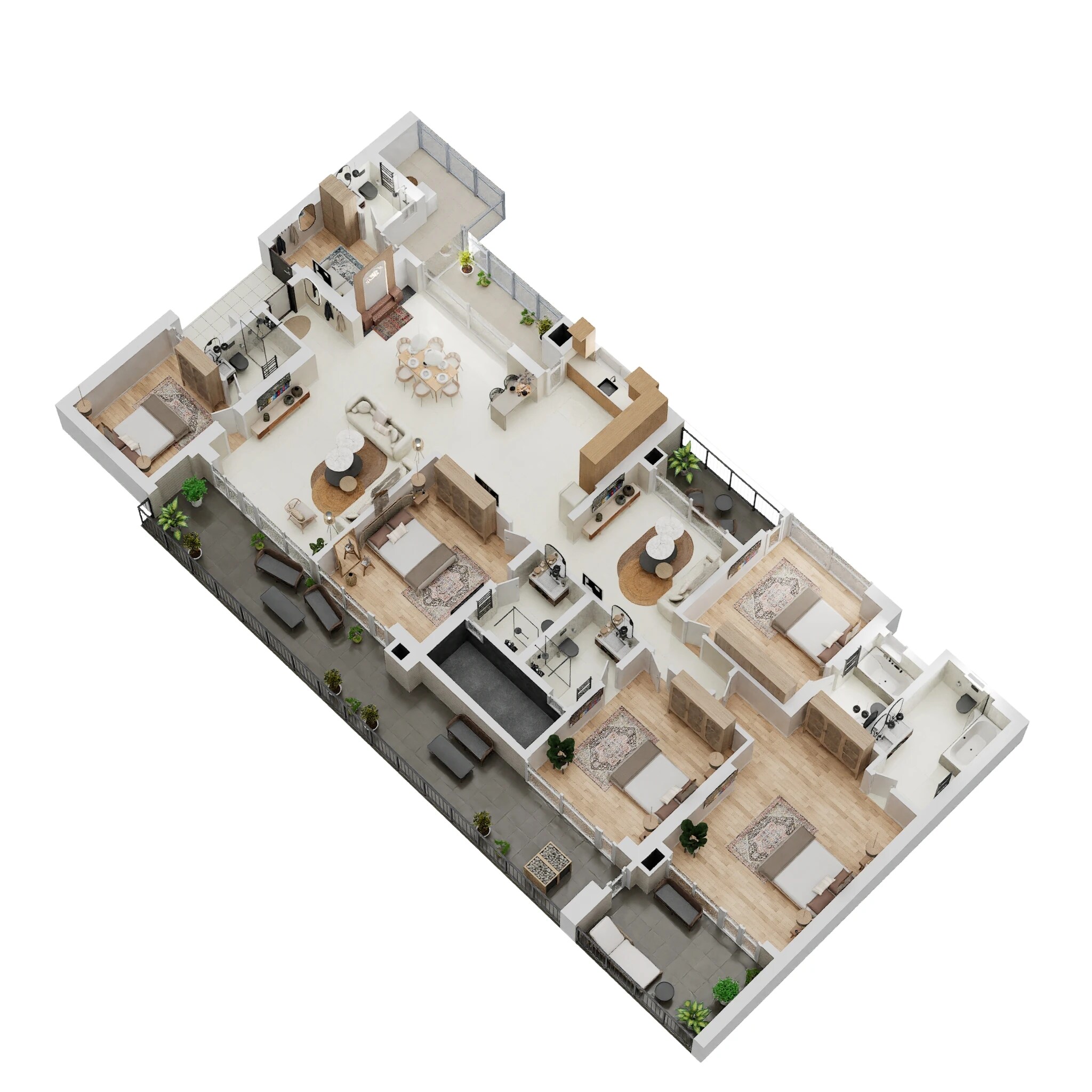 Floor plan of 5 BHK 4095 Sq. Ft. Apartment in Elan The Presidential, Gurgaon