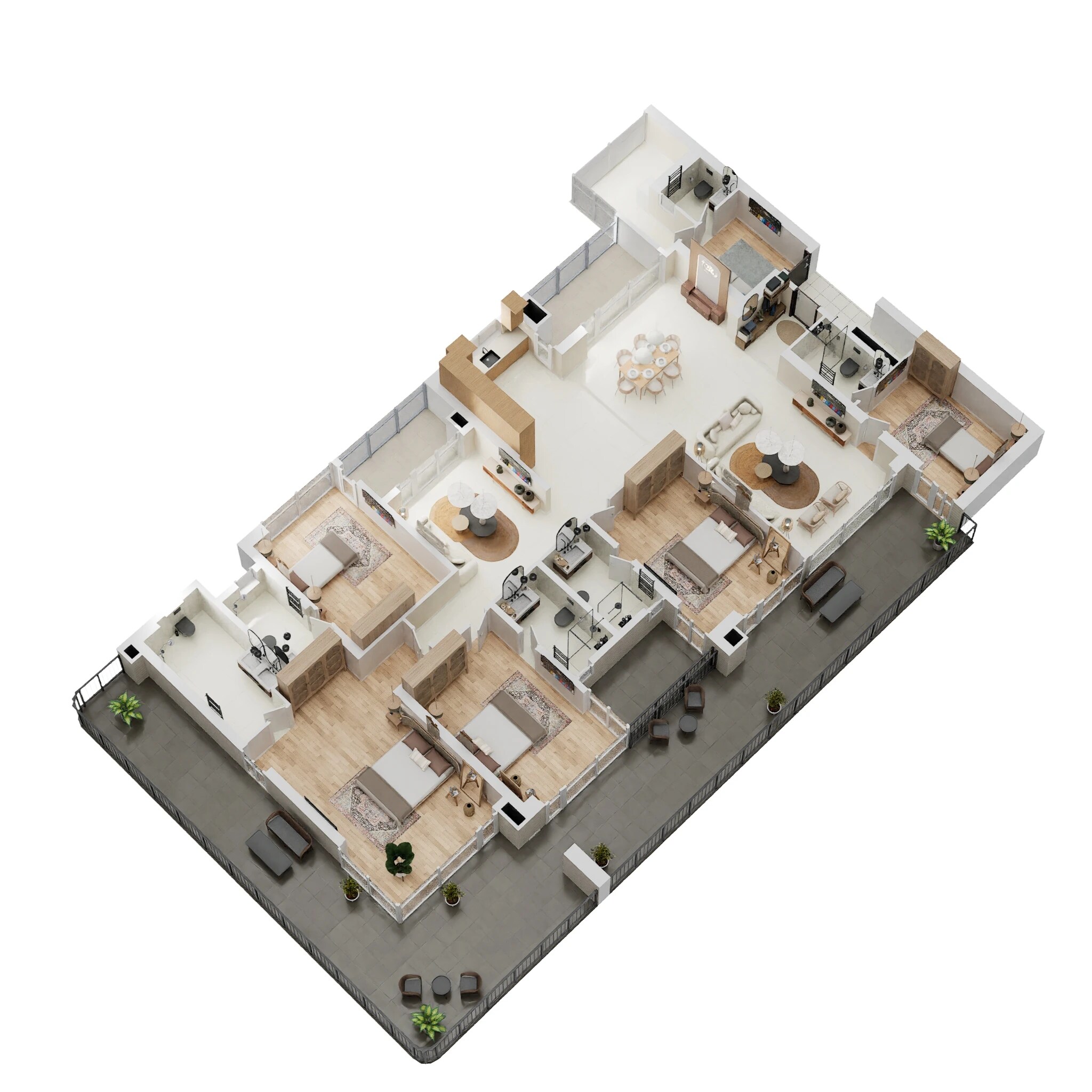Floor plan of 5 BHK 4495 Sq. Ft. Apartment in Elan The Presidential, Gurgaon