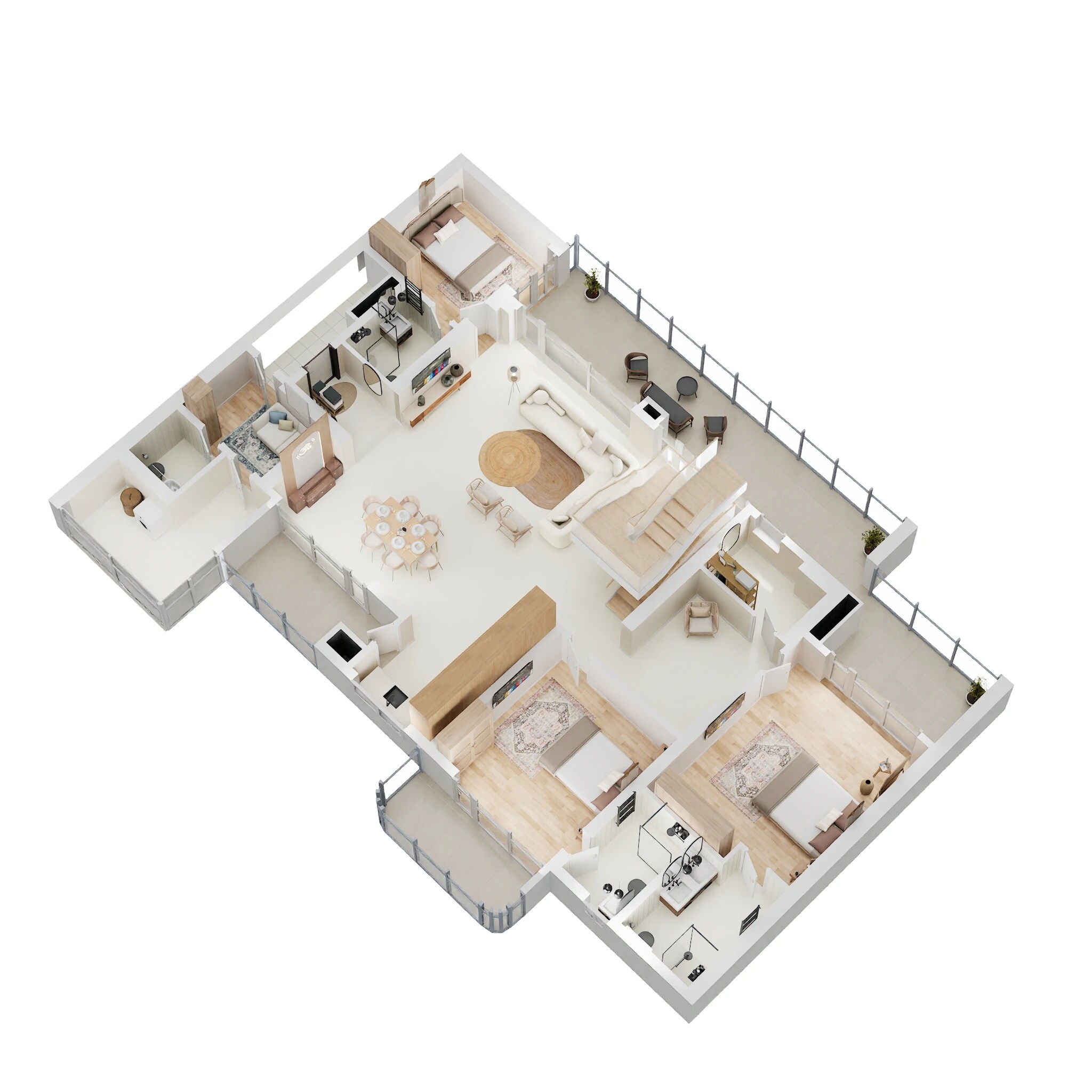 Floor plan of 4 BHK 5322 Sq. Ft. Penthouse in Elan The Presidential, Gurgaon
