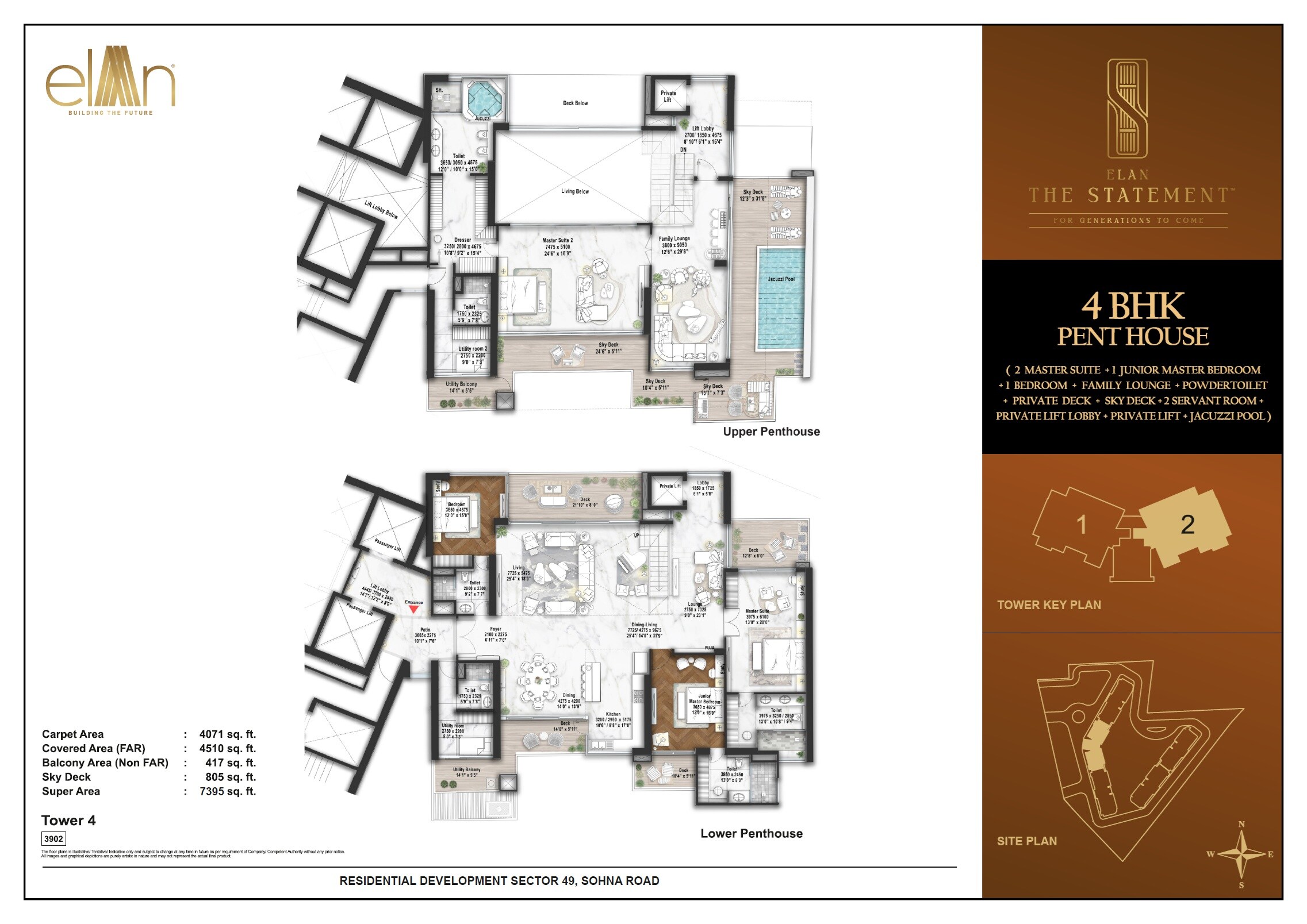 4 BHK 7395 Sq. Ft. Apartment