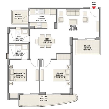  2 BHK Apartment at Eldeco Acclaim, Sohna Sector 2 – for Sale