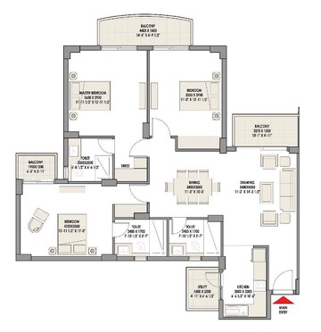  3 BHK Apartment at Eldeco Acclaim, Sohna Sector 2 – for Sale