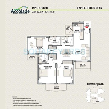  3 BHK Apartment at Eldeco Accolade, Saini Colony – for Rent