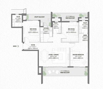  3 BHK Apartment at Eldeco Fairway Reserve, Sector 80 – for Sale