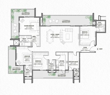  4 BHK Apartment at Eldeco Fairway Reserve, Sector 80 – for Sale