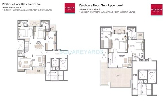 Other, emaar-gurgaon-greens 4 Bedroom 3200 Sq.Ft. Penthouse In Sector 102 Gurgaon 9146146