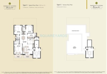  3 BHK Apartment at Emaar Emerald Floors Premier, Sector 65 – for Rent