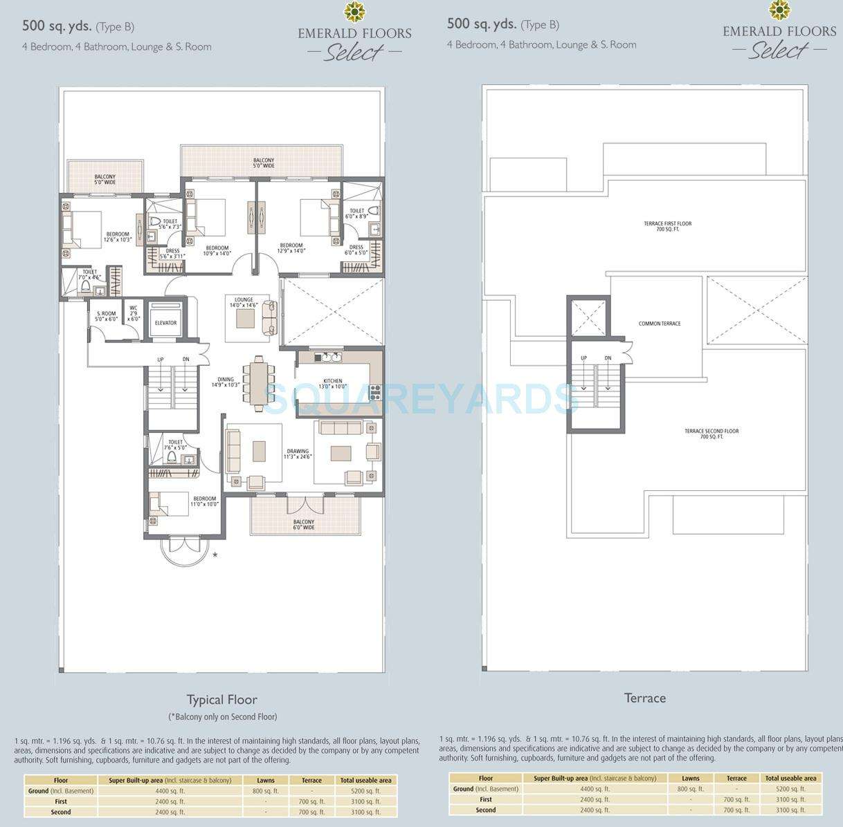 emaar mgf emerald floors select builder floor 350sqyds 4bhk 2400sqft 1