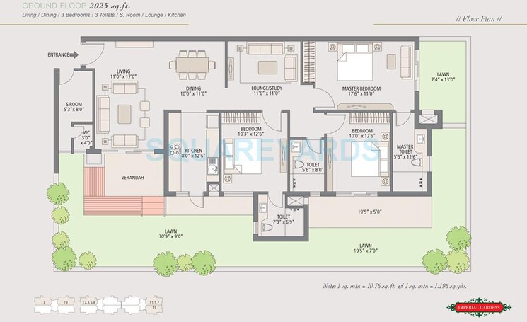 Other, emaar-imperial-gardens 3 Bedroom 2025 Sq.Ft. Apartment In Sector 102 Gurgaon 9369773