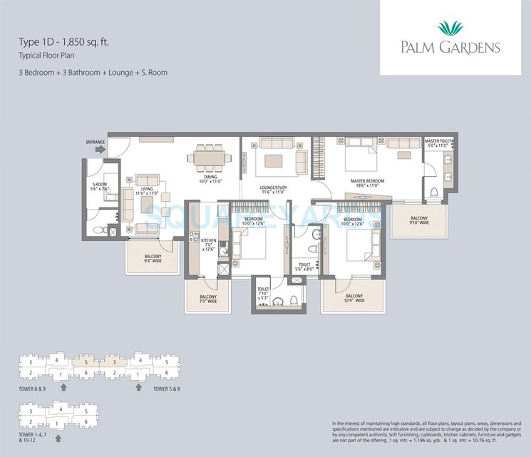 Other, emaar-palm-gardens 3 Bedroom 1976 Sq.Ft. Apartment In Sector 83 Gurgaon 8885204