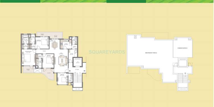emaar mgf palm terraces builder floor 4bhk terrace floor plan 2100sqft 1