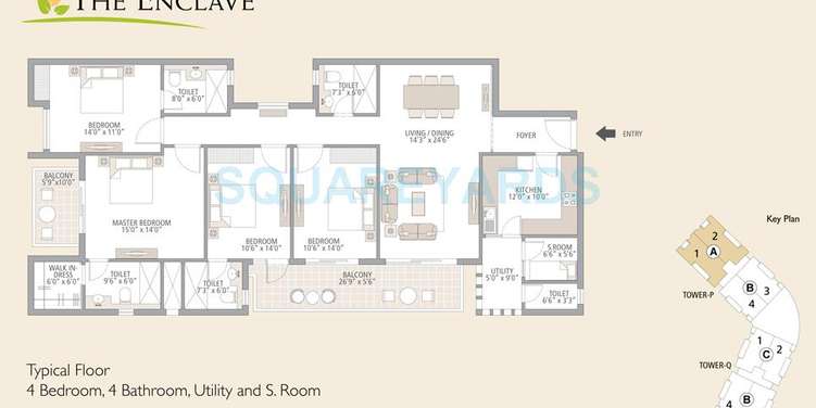 emaar mgf the enclave apartment 4beedroom 4bathroom utility and sroom 2415sqft 1