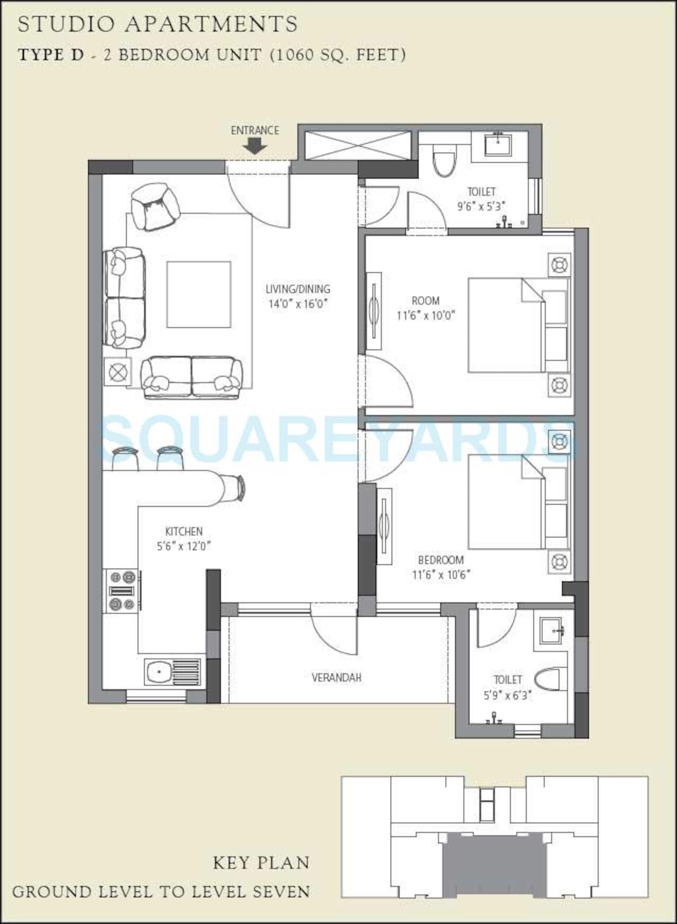 emaar mgf the villas apartment 2bhk 1060sqft 1