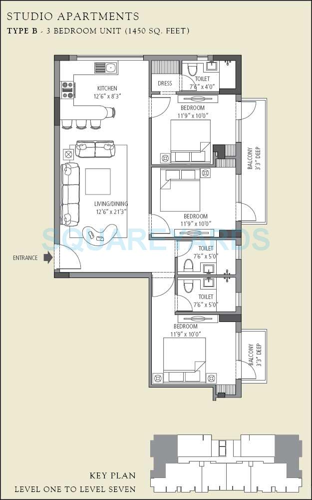 emaar mgf the villas apartment 3bhk 1450sqft 1