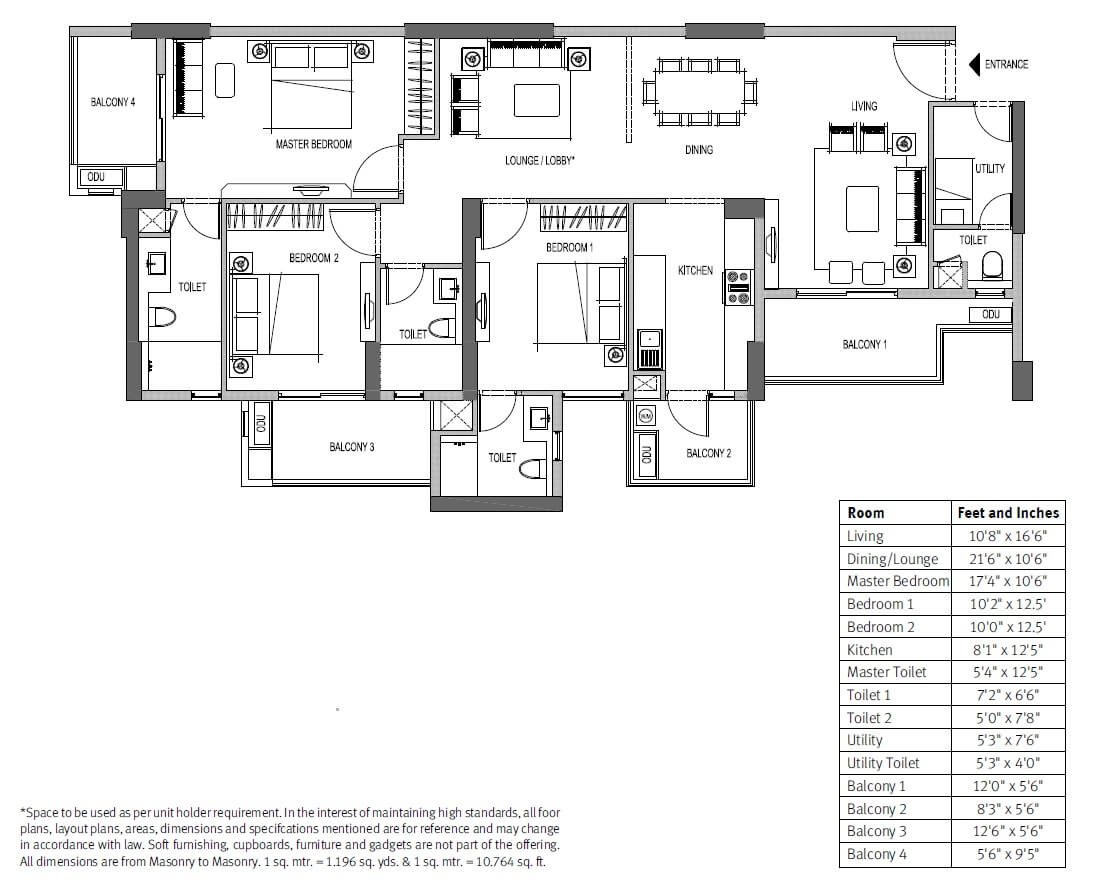 Other, emaar-palm-heights 3 Bedroom 2250 Sq.Ft. Apartment In Sector 77 Gurgaon 8774407