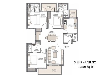 3 BHK Apartment at Emaar Palm Select, Sector 77 – for Rent