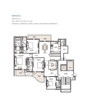  5 BHK Penthouse at Emaar Palm Terraces Select, Sector 66 – for Sale