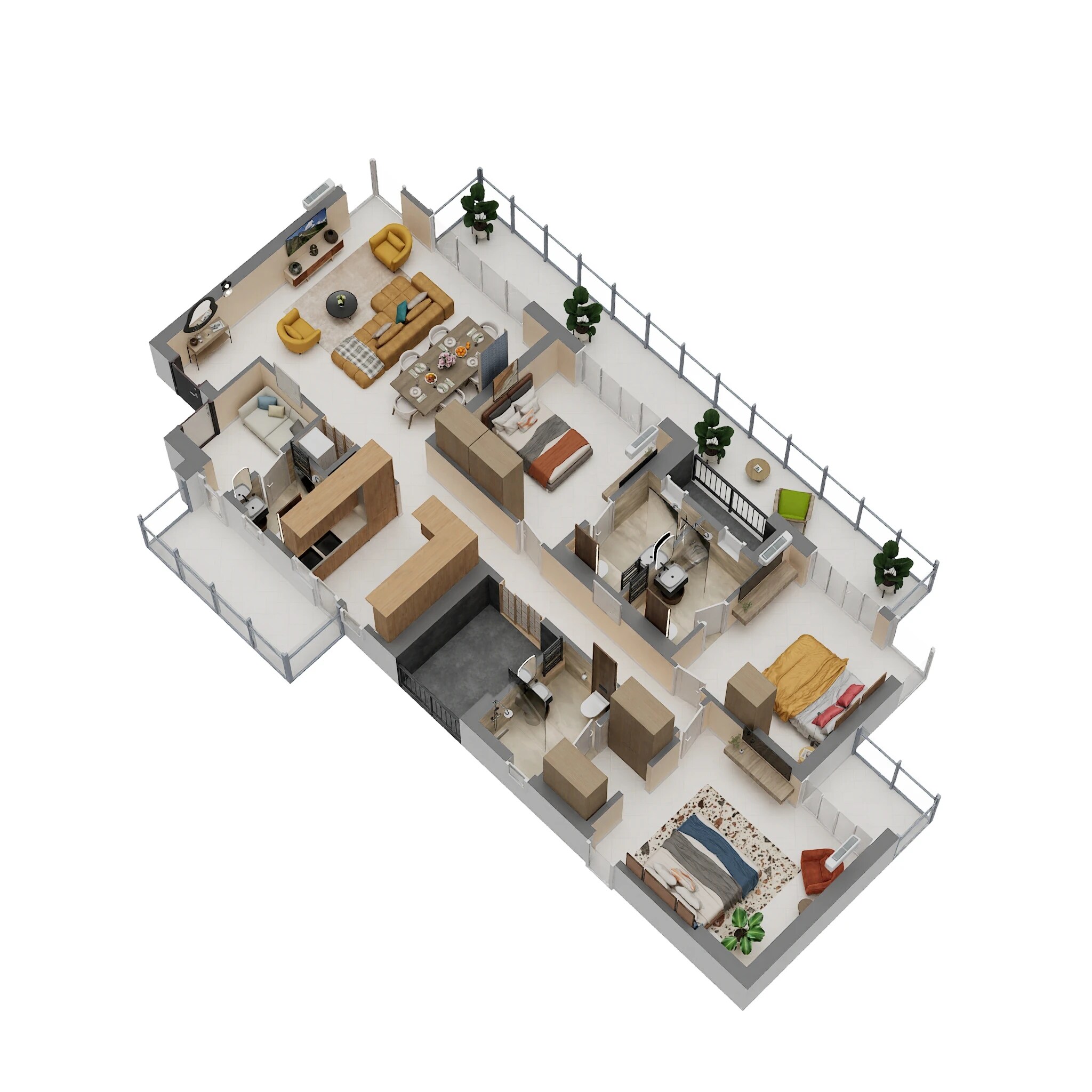 3 BHK 2200 Sq. Ft. Apartment