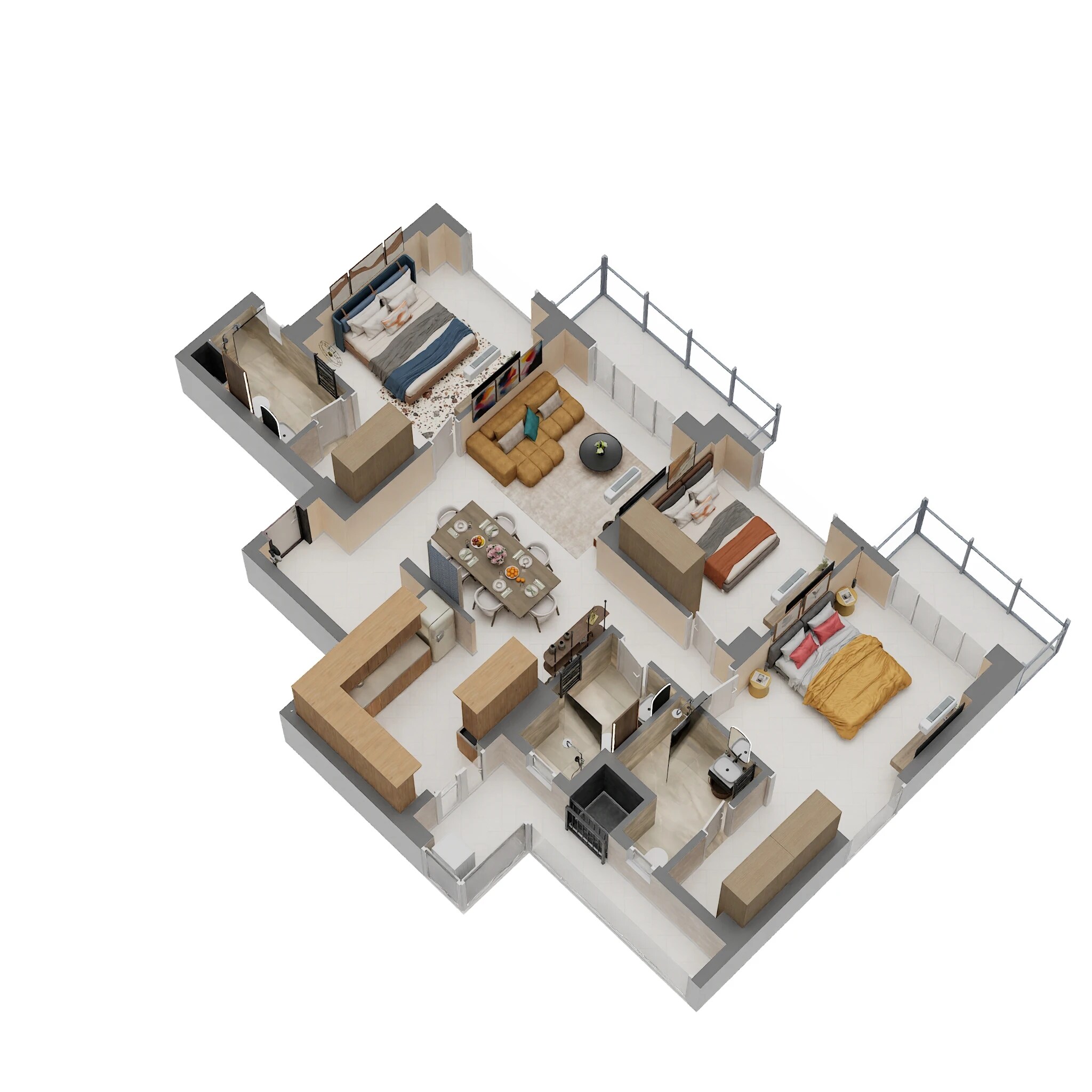 3 BHK 2154 Sq. Ft. Apartment