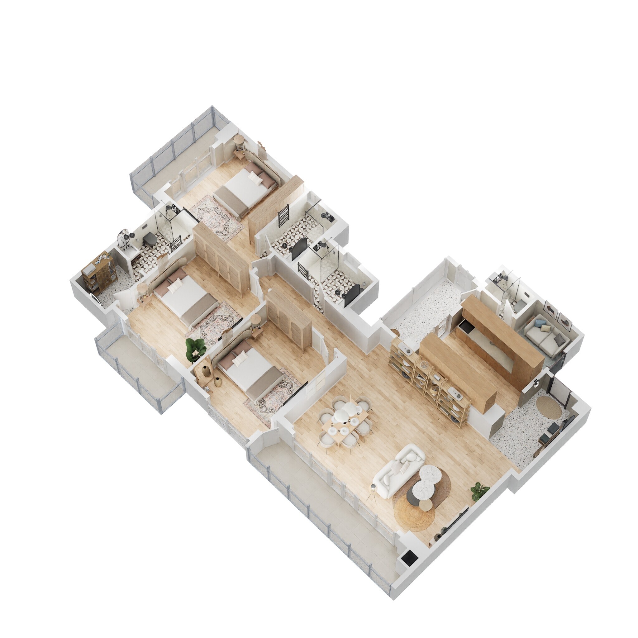 3 BHK 2410 Sq. Ft. Apartment