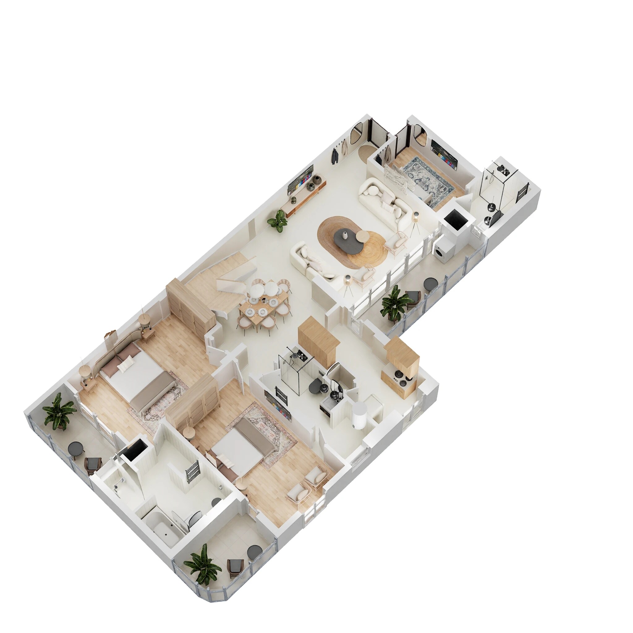 Floor plan of 4 BHK 3610 Sq. Ft. Penthouse in Emperium Premio, Gurgaon