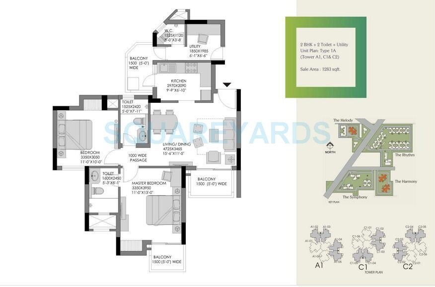  2 BHK Apartment at Experion The Heart Song, Sector 108 – for Sale