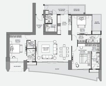  3 BHK Apartment at Experion The Trillion, Islampur – for Sale