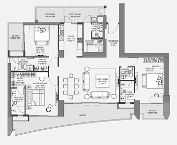  3 BHK Apartment at Experion The Trillion, Sector 48 – for Sale