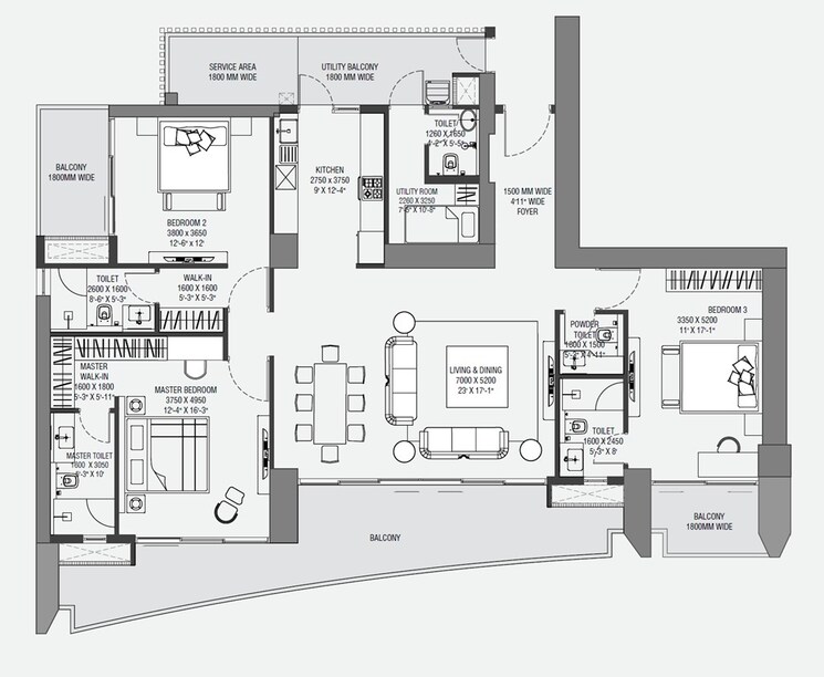 Other, experion-the-trillion 3 Bedroom 3600 Sq.Ft. Apartment In Sector 48 Gurgaon 8680442