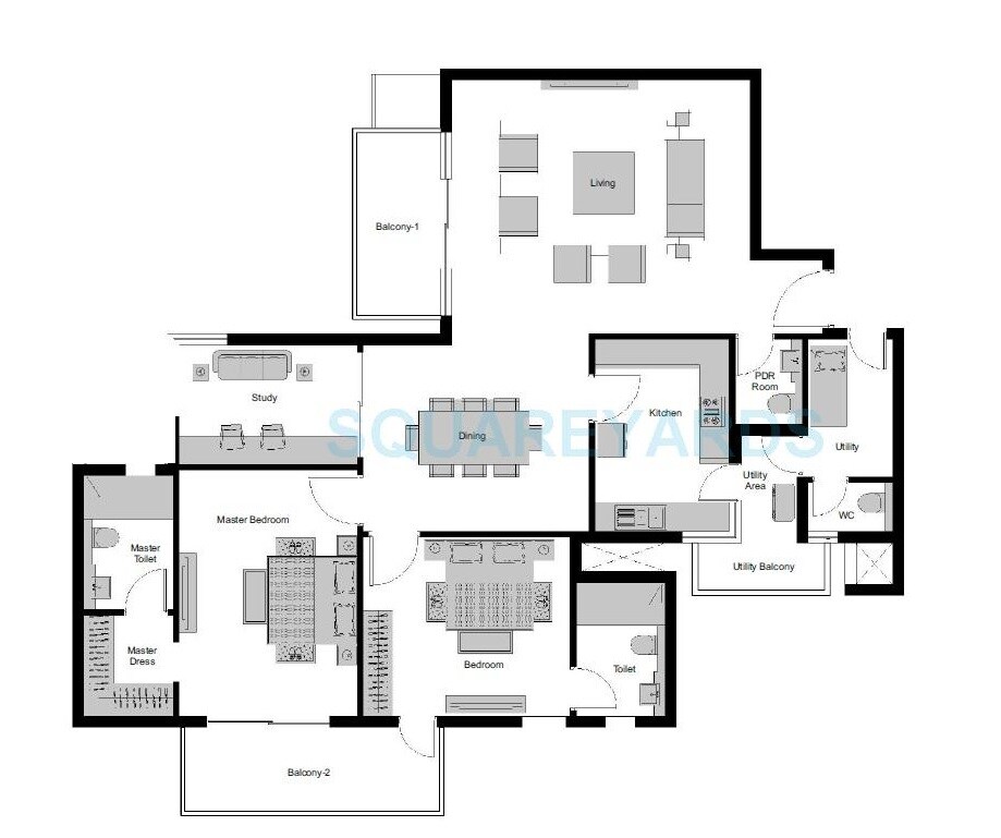 Other, experion-windchants 2 Bedroom 2441 Sq.Ft. Apartment In Sector 112 Gurgaon 9113764