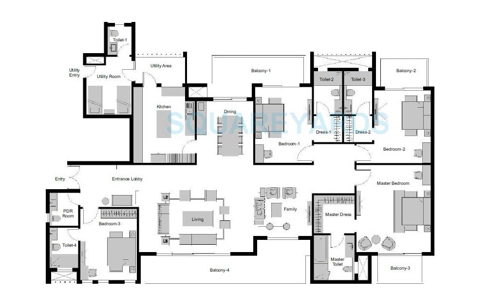 4 BHK 4848 Sq. Ft. Apartment