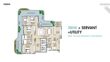  3 BHK Apartment at Ganga Anantam, Sector 85 – for Sale