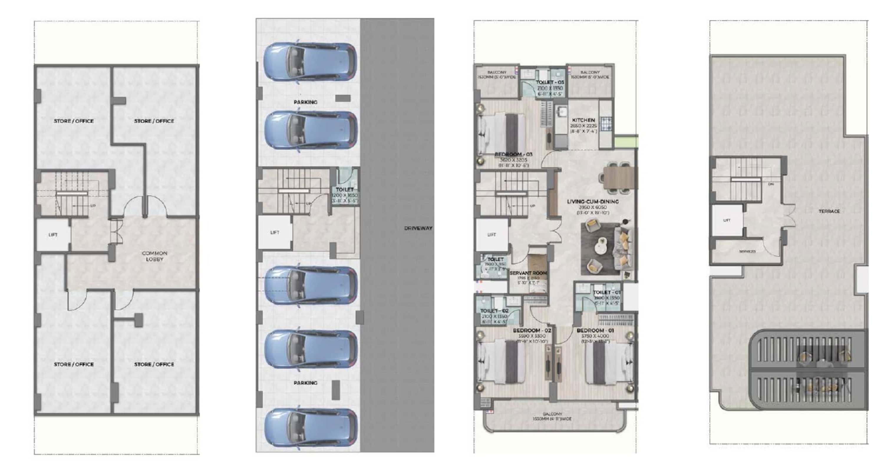 3 BHK 1620 Sq. Ft. Ind Floor in Ganga Kashi Residences